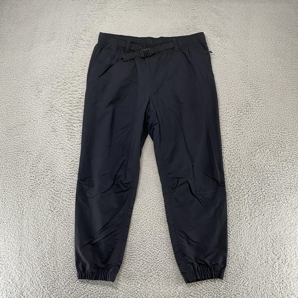Mountain Hardwear Stryder Joggers Womens XL Black Hiking Zip Pocket Trail Belted